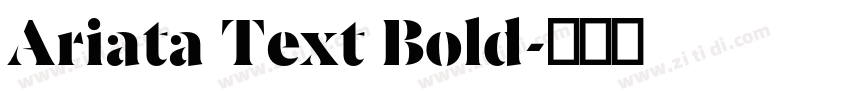 Ariata Text Bold字体转换